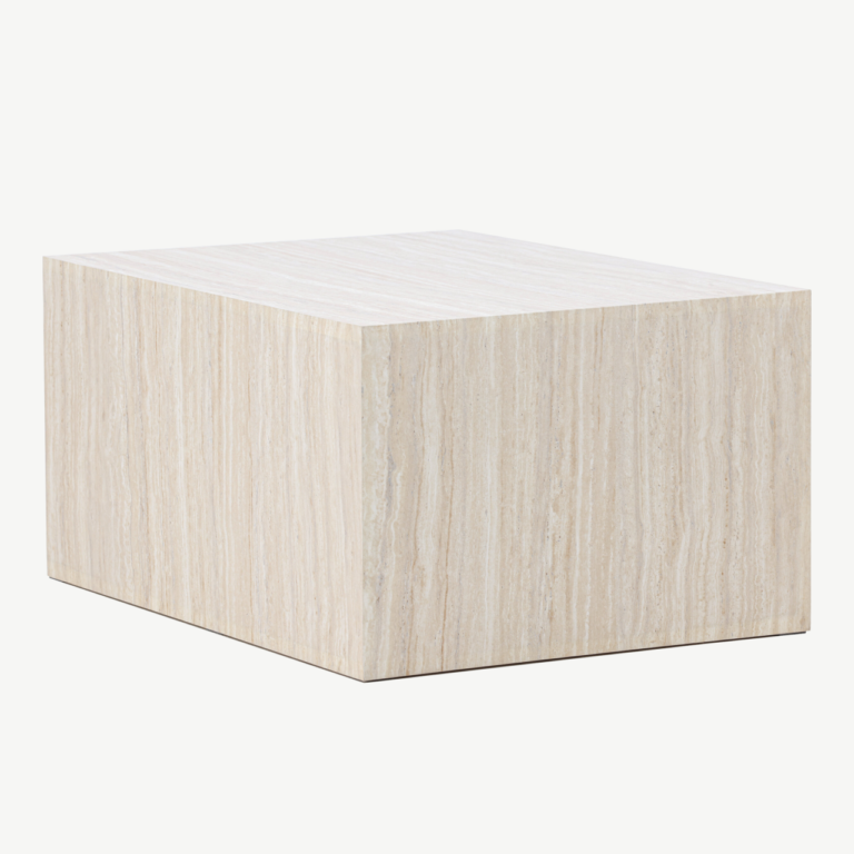 Beež travertiini mustriga diivanilaud York (MDF, 80x60 cm) - 62056-112