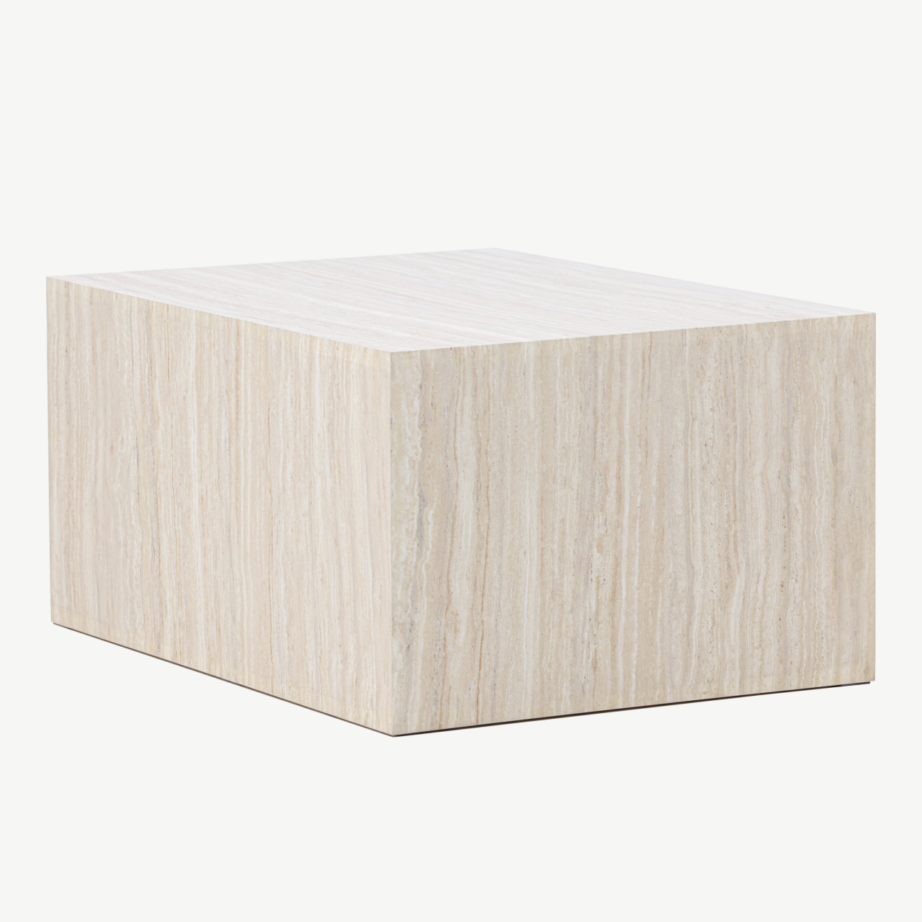 Beež travertiini mustriga diivanilaud York (MDF, 80×60 cm), 62056-112 – 6