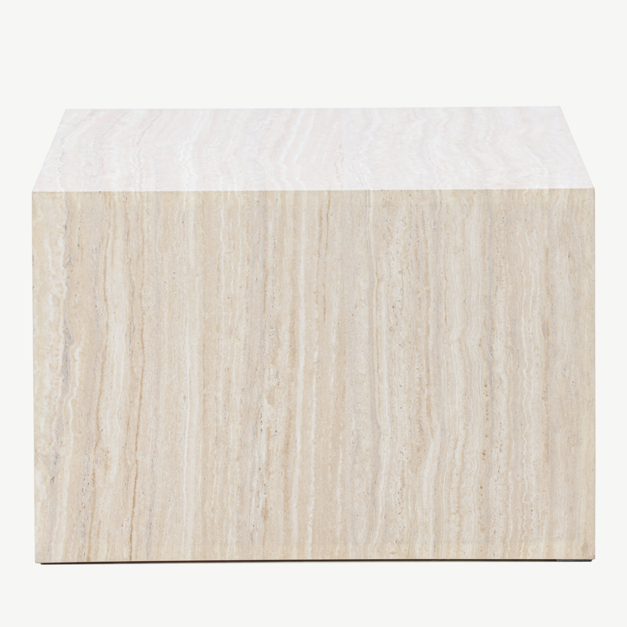 Beež travertiini mustriga diivanilaud York (MDF, 80x60 cm) - 62056-112
