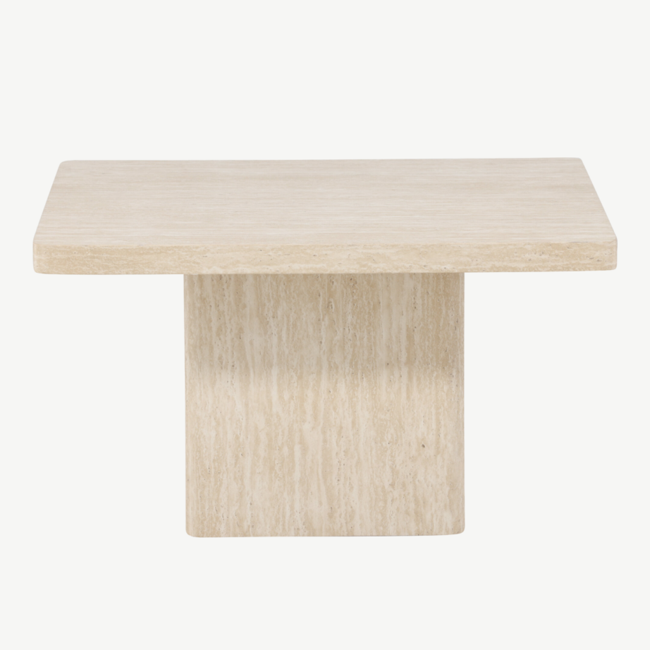 Beež travertiinimustriline MDF diivanilaud Qvart, 80×80 cm, 62060-999 – 7