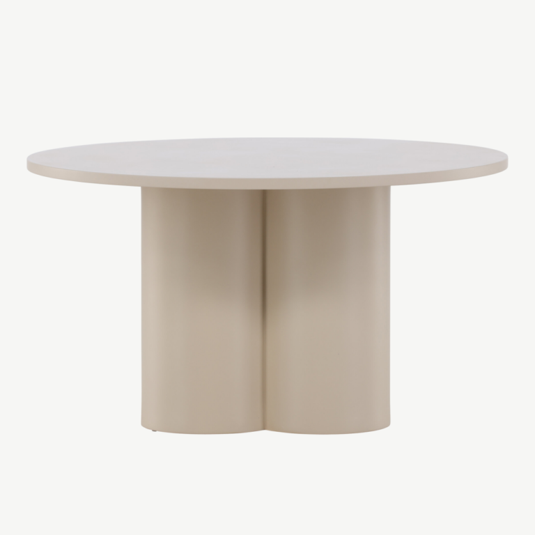 Beež ümmargune MDF diivanilaud Olivia kollektsioonist, ø80 cm - 62051-112