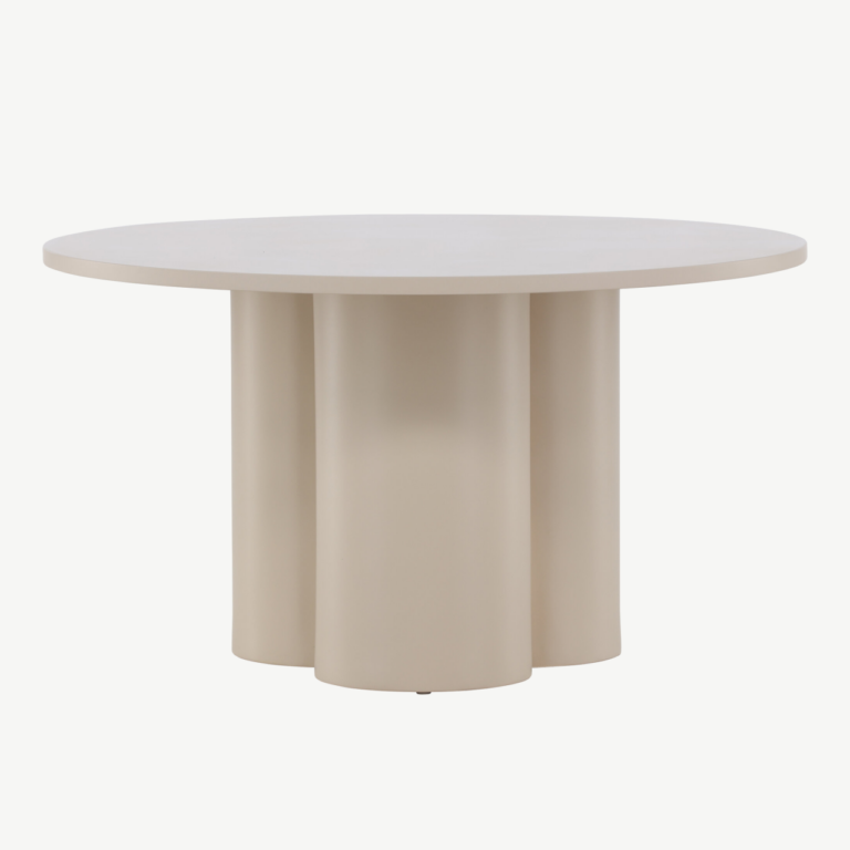Beež ümmargune MDF diivanilaud Olivia kollektsioonist, ø80 cm - 62051-112