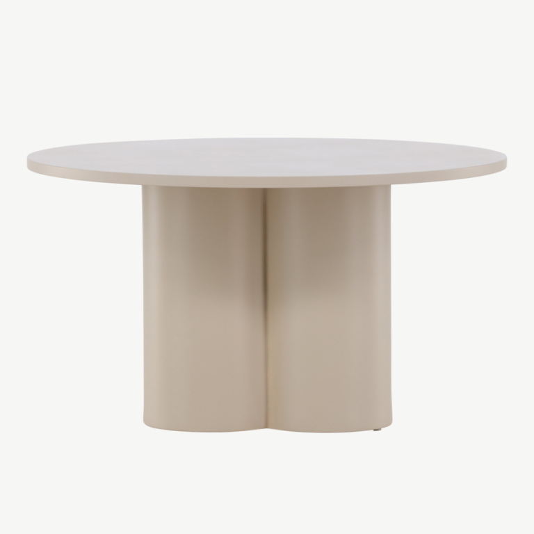 Beež ümmargune MDF diivanilaud Olivia kollektsioonist, ø80 cm - 62051-112