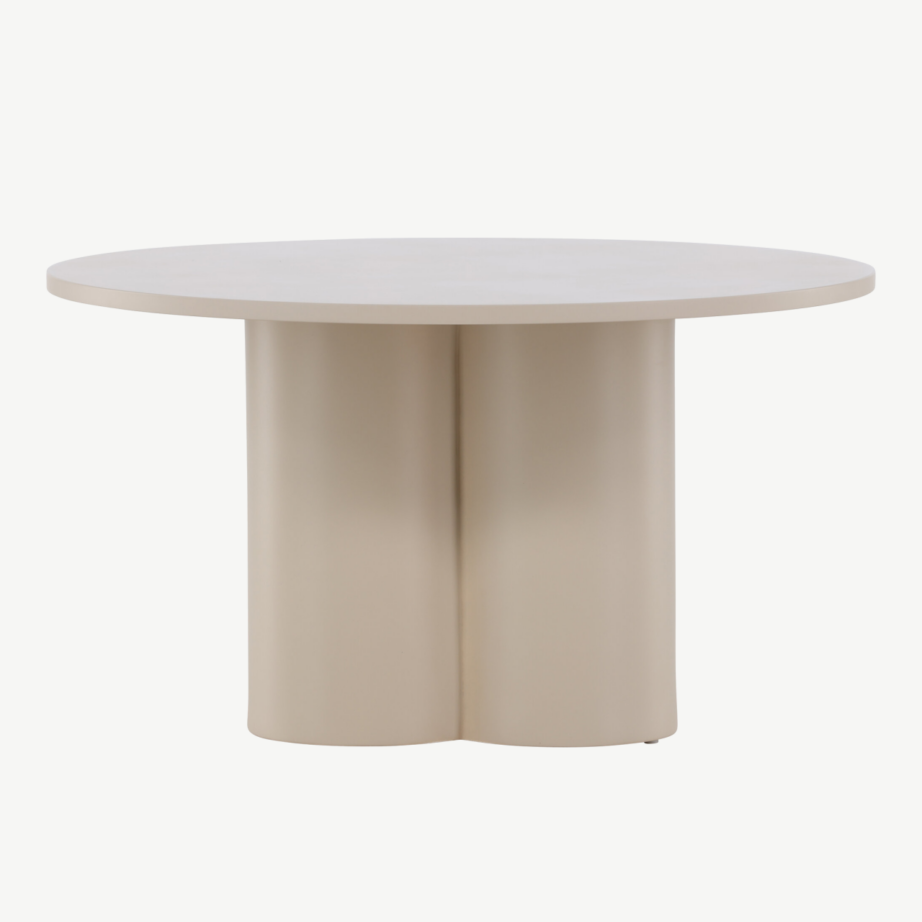 Beež ümmargune MDF diivanilaud Olivia kollektsioonist, ø80 cm, 62051-112 – 6