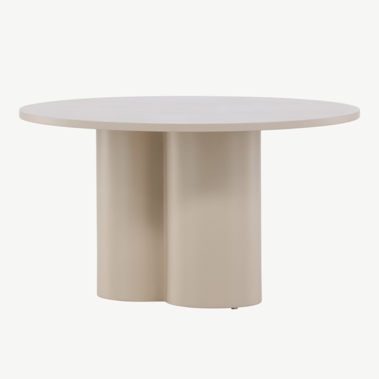 Beež ümmargune MDF diivanilaud Olivia kollektsioonist, ø80 cm - 62051-112