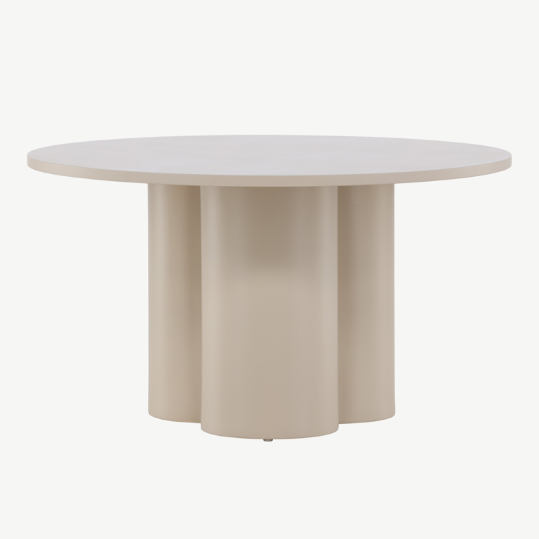 Beež ümmargune MDF diivanilaud Olivia kollektsioonist, ø80 cm - 62051-112