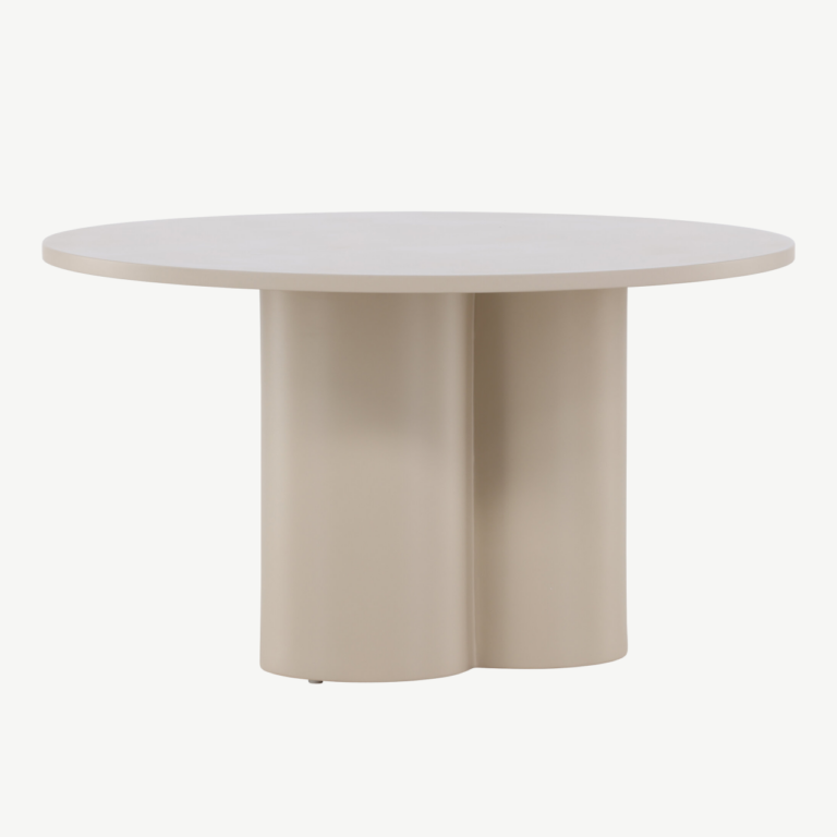 Beež ümmargune MDF diivanilaud Olivia kollektsioonist, ø80 cm - 62051-112