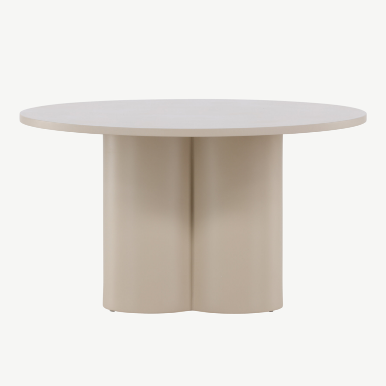 Beež ümmargune MDF diivanilaud Olivia kollektsioonist, ø80 cm - 62051-112