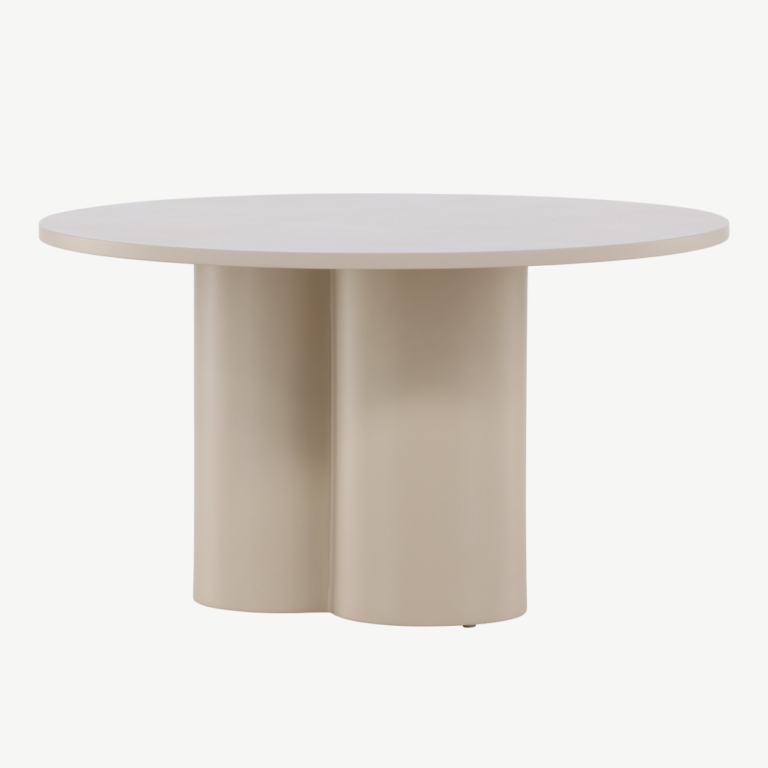 Beež ümmargune MDF diivanilaud Olivia kollektsioonist, ø80 cm - 62051-112