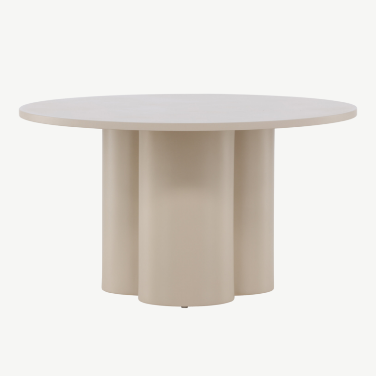 Beež ümmargune MDF diivanilaud Olivia kollektsioonist, ø80 cm - 62051-112