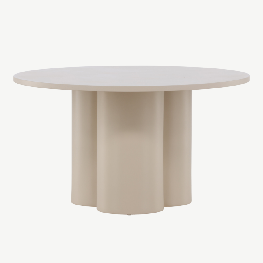 Beež ümmargune MDF diivanilaud Olivia kollektsioonist, ø80 cm, 62051-112 – 11