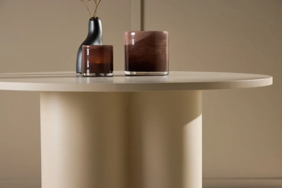 Beež ümmargune MDF diivanilaud Olivia kollektsioonist, ø80 cm, 62051-112 – 14