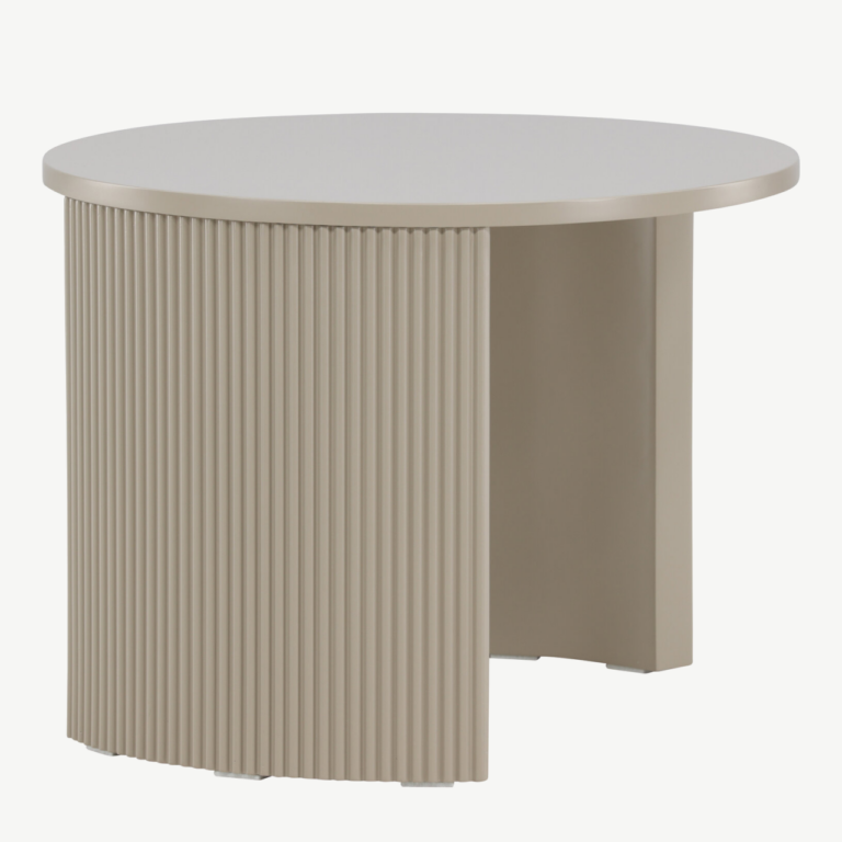 Beež ümmargune diivanilaud Bristol (MDF, ø60x45 cm) - 62056-102