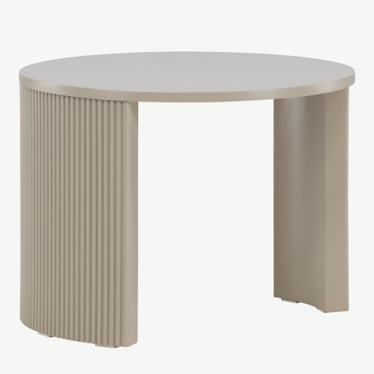 Beež ümmargune diivanilaud Bristol (MDF, ø60x45 cm) - 62056-102
