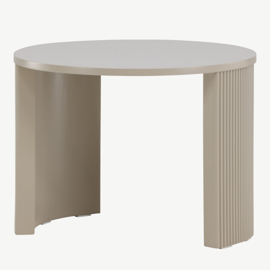 Beež ümmargune diivanilaud Bristol (MDF, ø60×45 cm), 62056-102 – 2