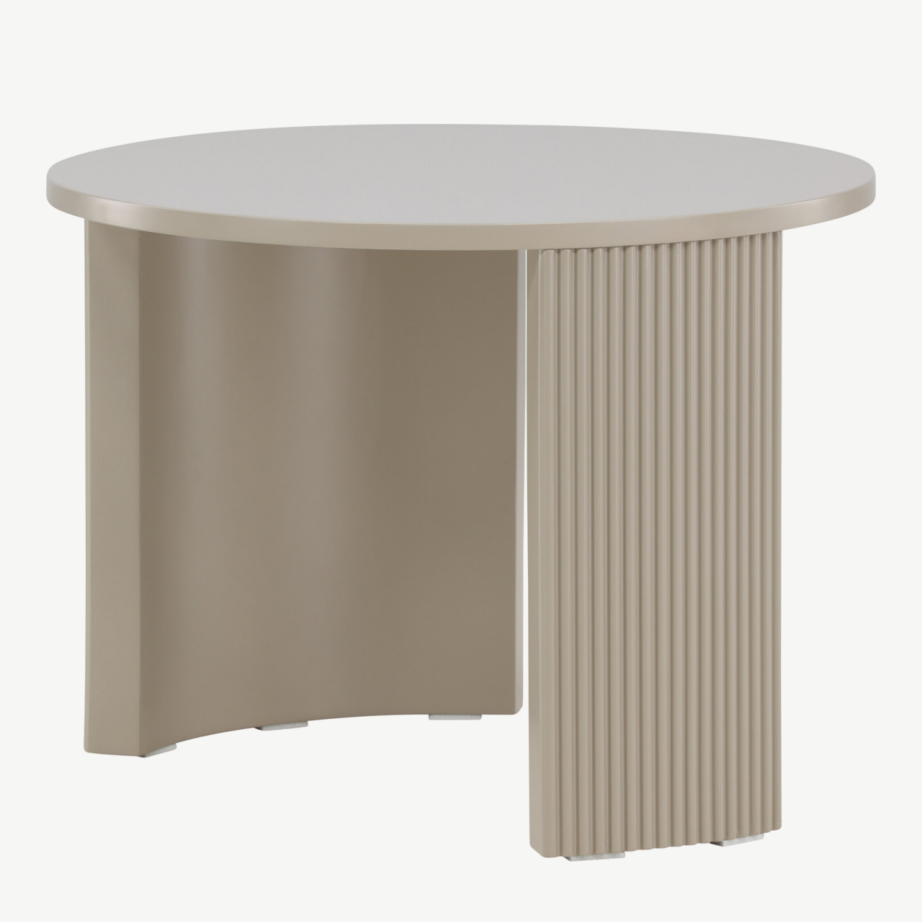 Beež ümmargune diivanilaud Bristol (MDF, ø60×45 cm), 62056-102 – 3