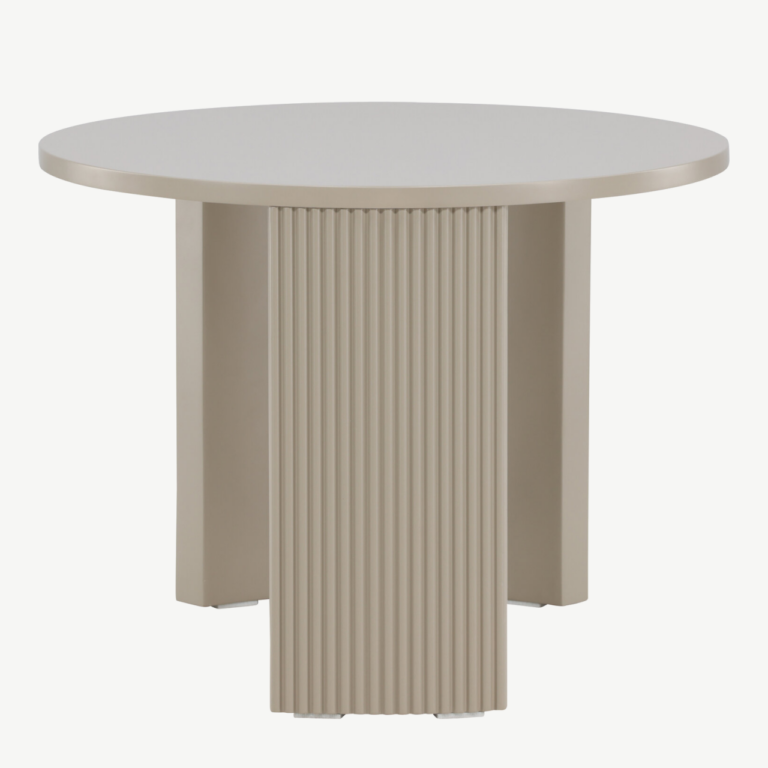 Beež ümmargune diivanilaud Bristol (MDF, ø60x45 cm) - 62056-102