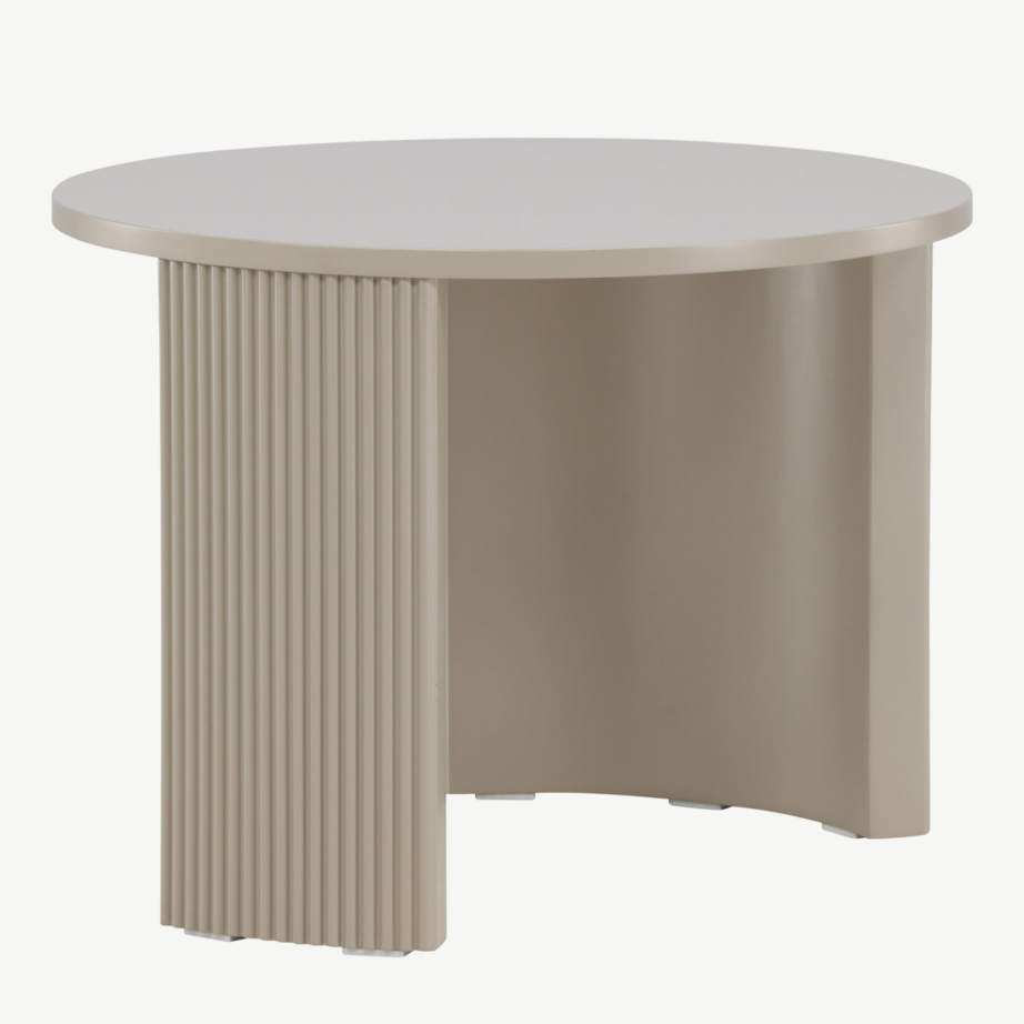 Beež ümmargune diivanilaud Bristol (MDF, ø60×45 cm), 62056-102 – 5