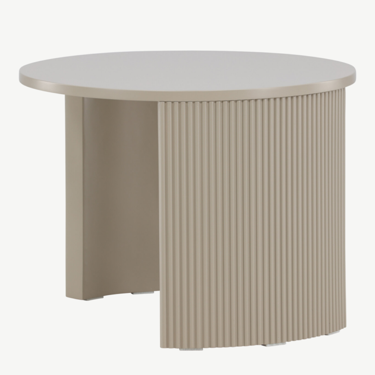 Beež ümmargune diivanilaud Bristol (MDF, ø60x45 cm) - 62056-102
