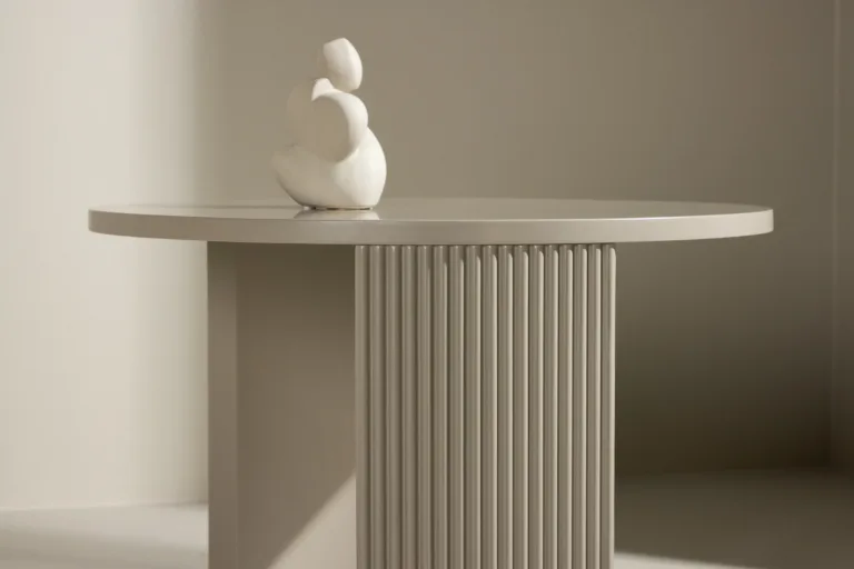 Beež ümmargune diivanilaud Bristol (MDF, ø60x45 cm) - 62056-102