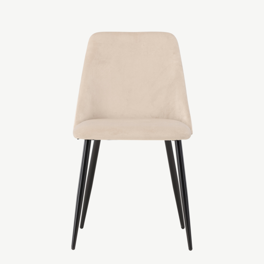 Beež velvetist söögitool mustade terasjalgadega Night, 2 tk komplektis, 61930-102 – 5