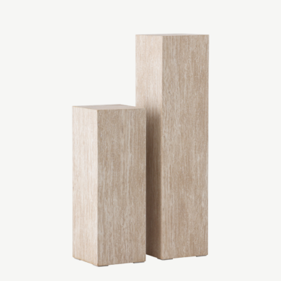Beežide MDF-travertiini imitatsiooniga külglaudade komplekt Ramsvik, 2-osaline - GR24619