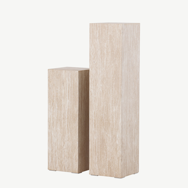 Beežide MDF-travertiini imitatsiooniga külglaudade komplekt Ramsvik, 2-osaline - GR24619