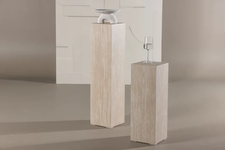 Beežide MDF-travertiini imitatsiooniga külglaudade komplekt Ramsvik, 2-osaline - GR24619