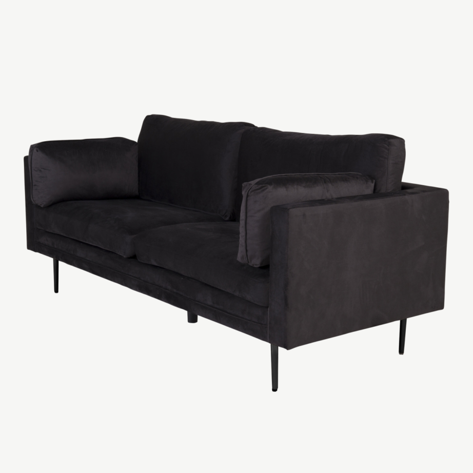 Boom sarja 3-kohaline must sametdiivan metalljalgadel, GR19263 – 4