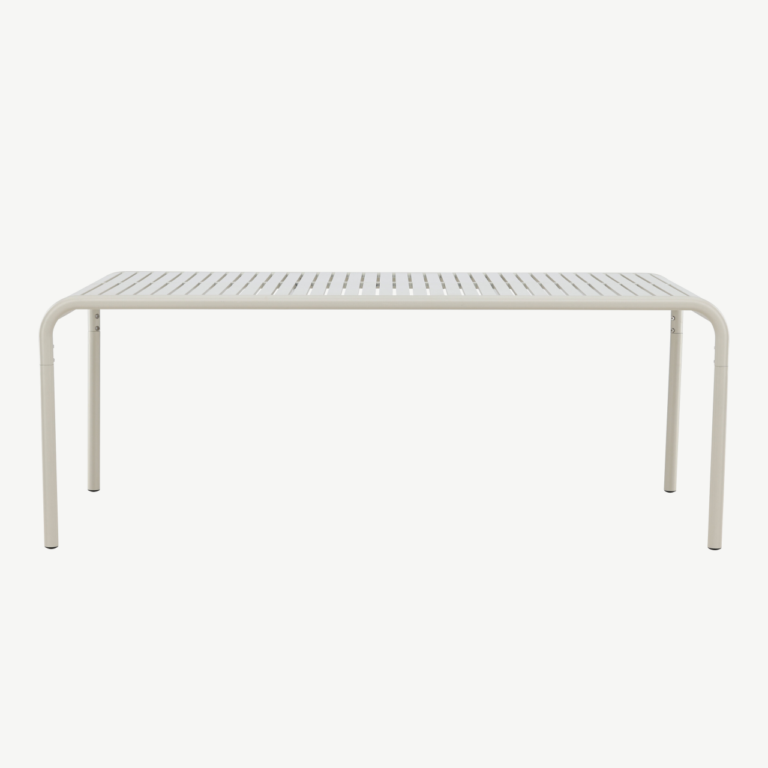 Borneo ristkülikukujuline õuelaud, alumiinium, beež, 200 × 100 cm - 6050-222