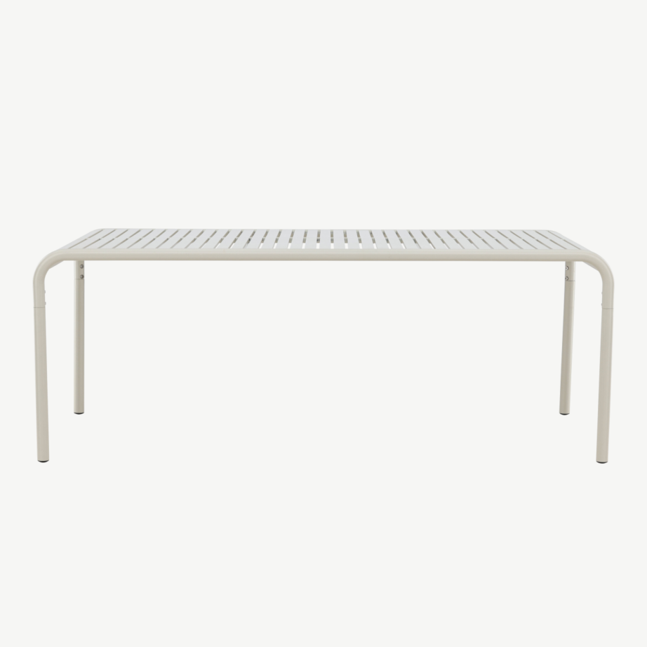 Borneo ristkülikukujuline õuelaud, alumiinium, beež, 200 × 100 cm, 6050-222 – 10