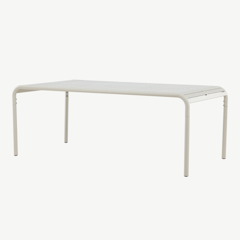 Borneo ristkülikukujuline õuelaud, alumiinium, beež, 200 × 100 cm - 6050-222