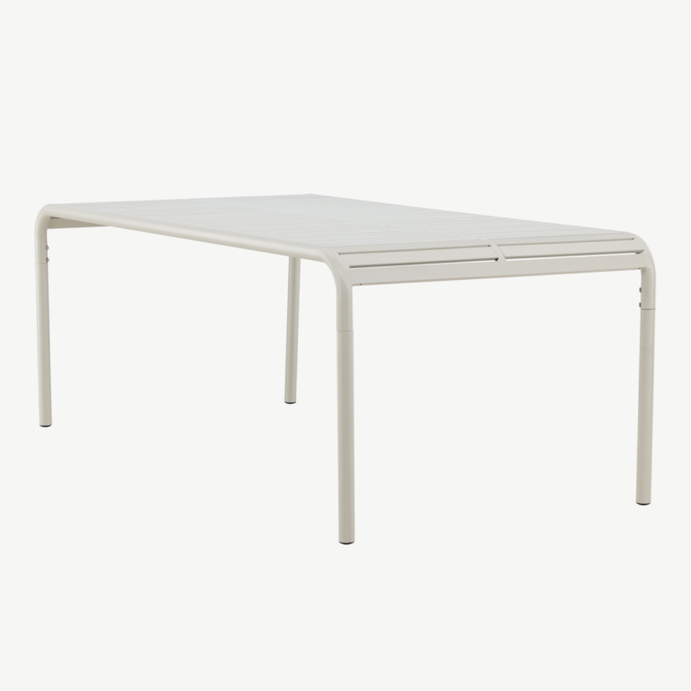 Borneo ristkülikukujuline õuelaud, alumiinium, beež, 200 × 100 cm - 6050-222
