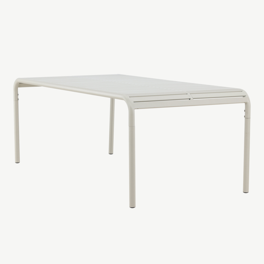 Borneo ristkülikukujuline õuelaud, alumiinium, beež, 200 × 100 cm, 6050-222 – 12