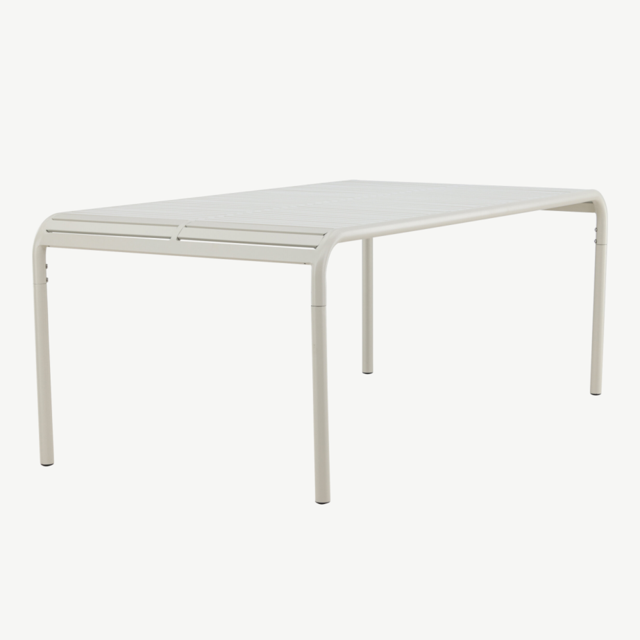 Borneo ristkülikukujuline õuelaud, alumiinium, beež, 200 × 100 cm, 6050-222 – 2