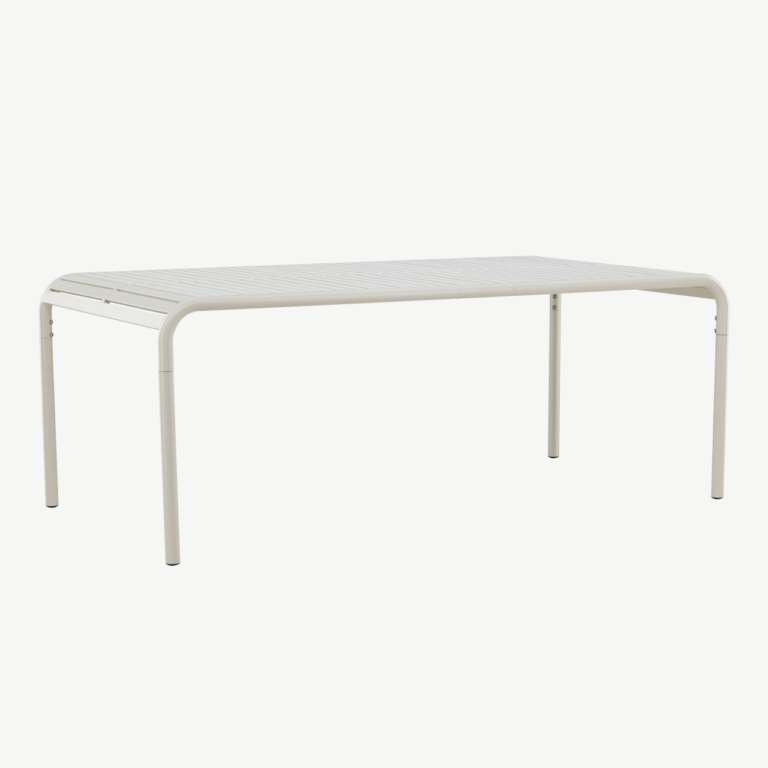 Borneo ristkülikukujuline õuelaud, alumiinium, beež, 200 × 100 cm - 6050-222