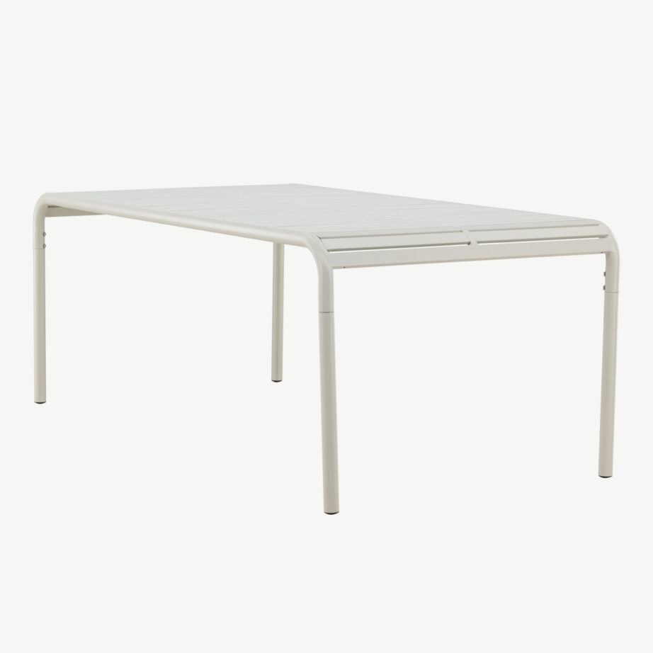 Borneo ristkülikukujuline õuelaud, alumiinium, beež, 200 × 100 cm, 6050-222 – 6