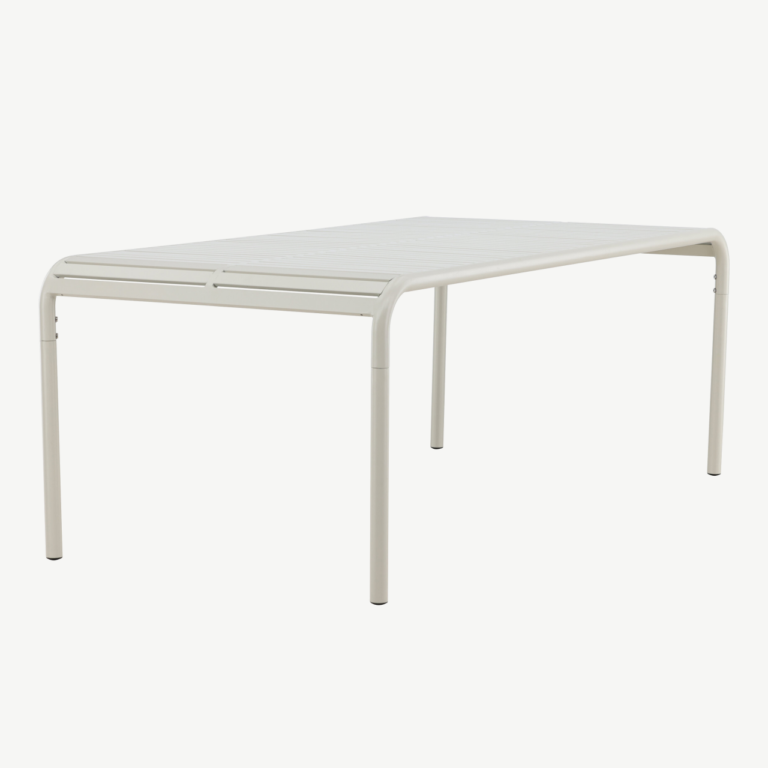 Borneo ristkülikukujuline õuelaud, alumiinium, beež, 200 × 100 cm - 6050-222