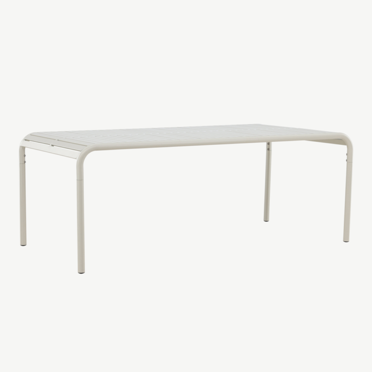 Borneo ristkülikukujuline õuelaud, alumiinium, beež, 200 × 100 cm - 6050-222