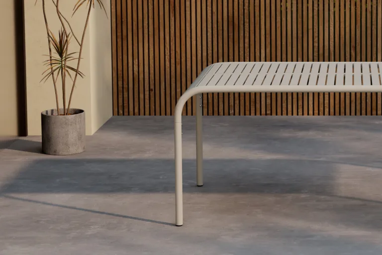 Borneo ristkülikukujuline õuelaud, alumiinium, beež, 200 × 100 cm - 6050-222
