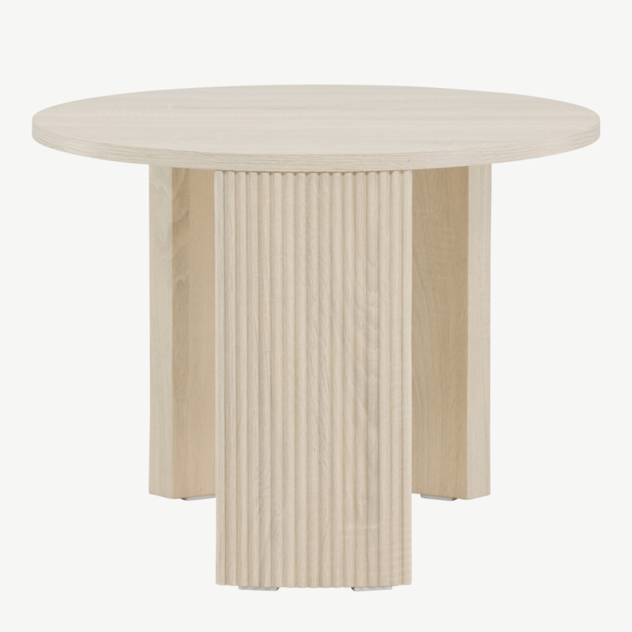 Bristoli ümmargune diivanilaud (MDF, valge peits, Ø60×45 cm), 62056-130 – 4