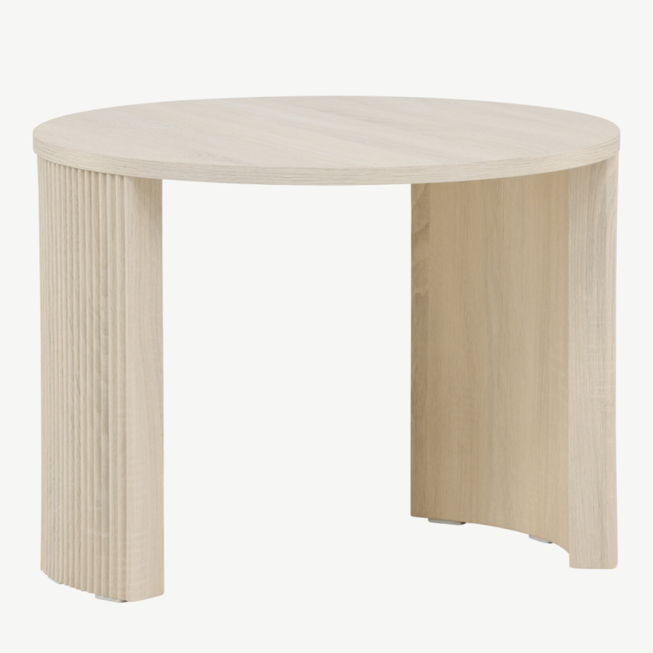 Bristoli ümmargune diivanilaud (MDF, valge peits, Ø60×45 cm), 62056-130 – 6