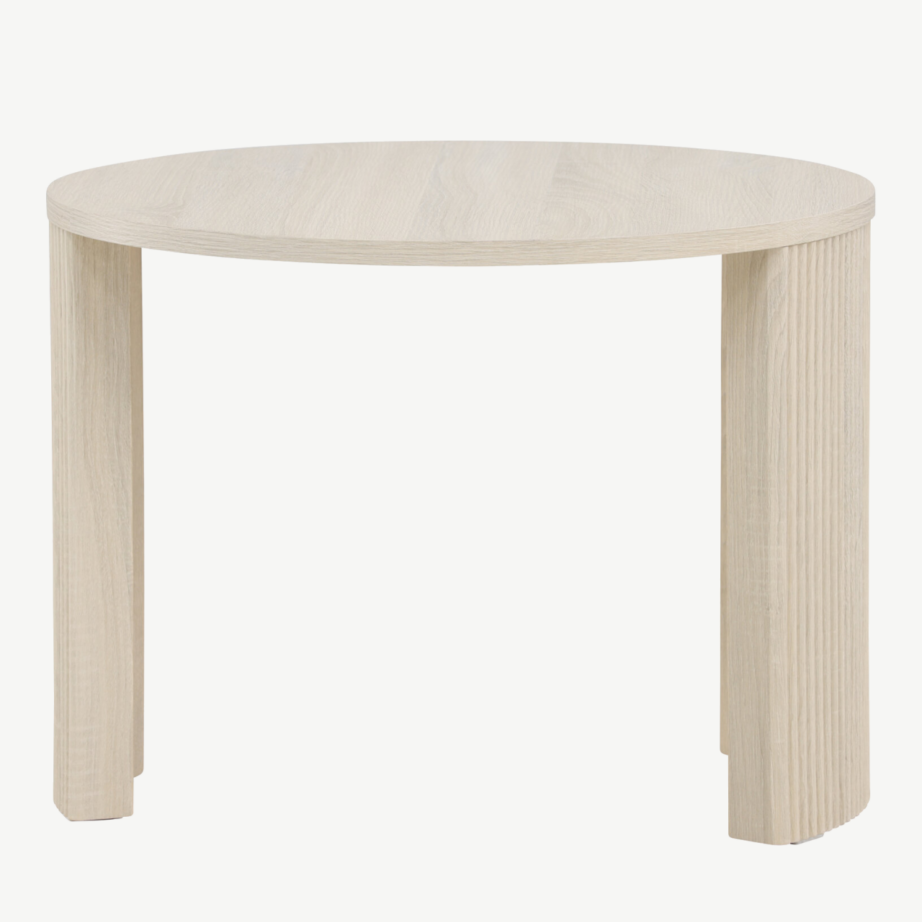 Bristoli ümmargune diivanilaud (MDF, valge peits, Ø60×45 cm), 62056-130 – 7