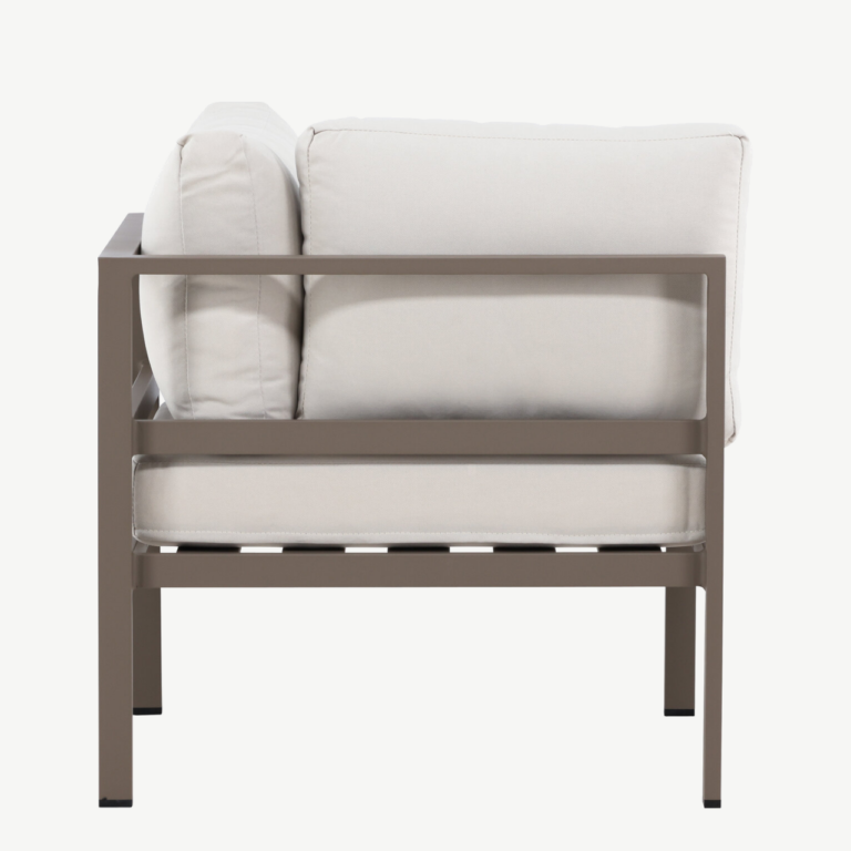 Copacabana nurgamoodul välimööblile (alumiinium, pruun raam, beež olefiinkangas, 65 × 74 × 74 cm) - 9383-555