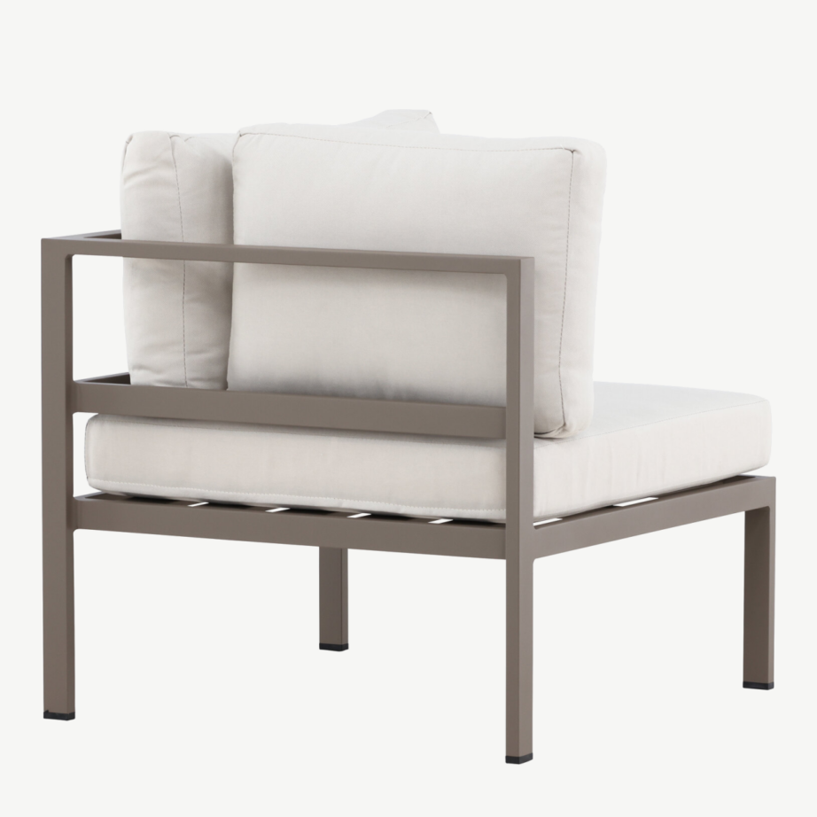 Copacabana nurgamoodul välimööblile (alumiinium, pruun raam, beež olefiinkangas, 65 × 74 × 74 cm), 9383-555 – 2