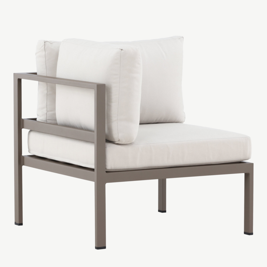 Copacabana nurgamoodul välimööblile (alumiinium, pruun raam, beež olefiinkangas, 65 × 74 × 74 cm), 9383-555 – 3