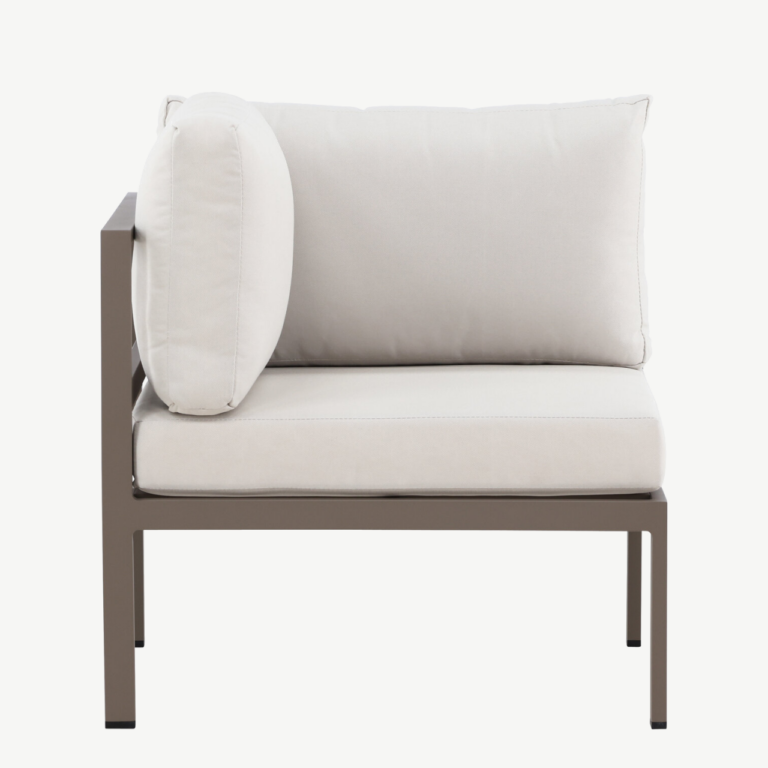 Copacabana nurgamoodul välimööblile (alumiinium, pruun raam, beež olefiinkangas, 65 × 74 × 74 cm) - 9383-555