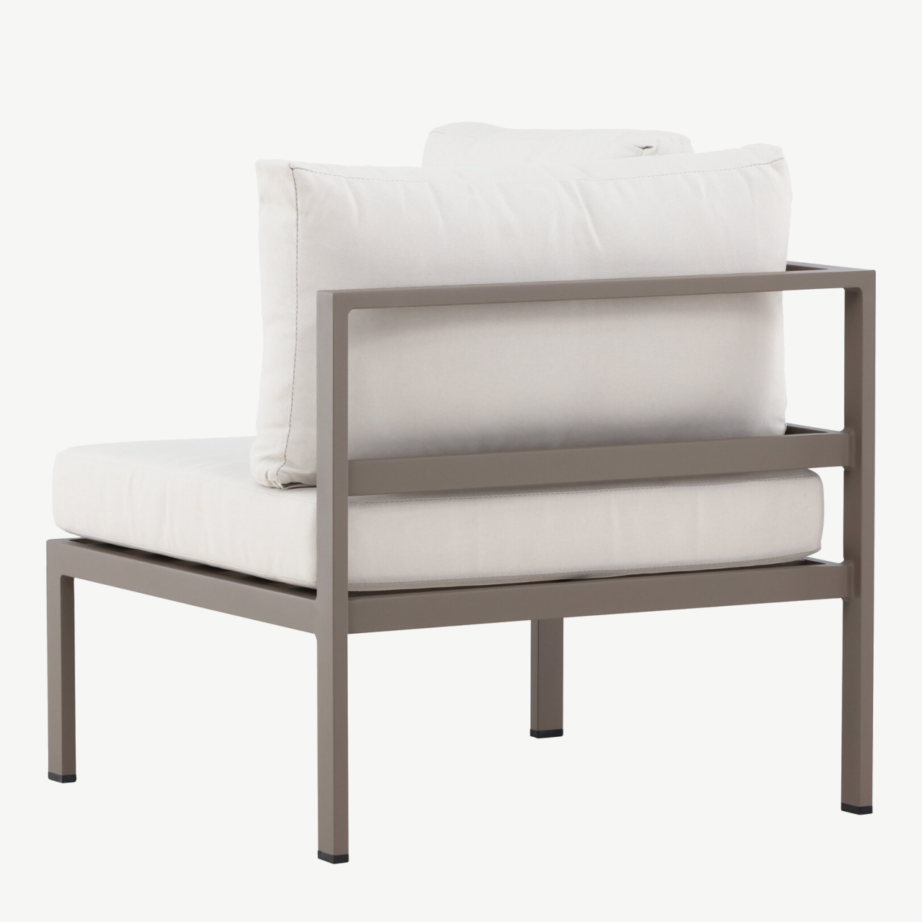 Copacabana nurgamoodul välimööblile (alumiinium, pruun raam, beež olefiinkangas, 65 × 74 × 74 cm), 9383-555 – 9