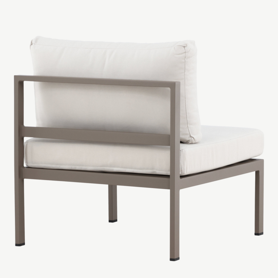 Copacabana terrassidiivani keskmoodul, alumiiniumist pruun raam ja beež olefiinkangas, 70×74 cm, 9384-555 – 11