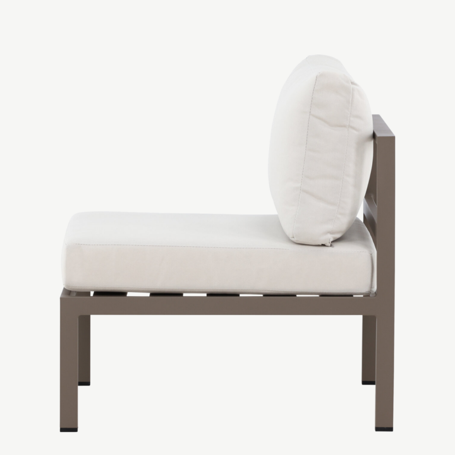 Copacabana terrassidiivani keskmoodul, alumiiniumist pruun raam ja beež olefiinkangas, 70×74 cm, 9384-555 – 7